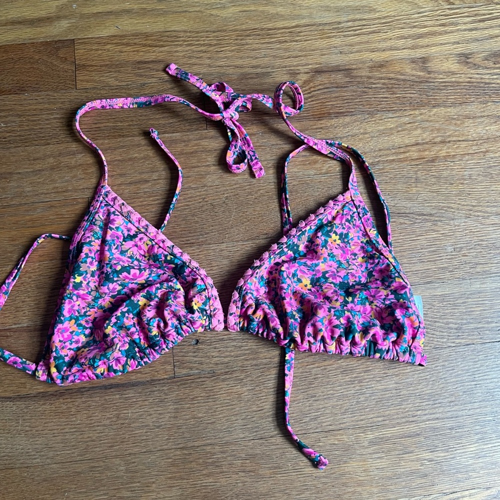 Target Wild Fable Pink Floral Bikini Top